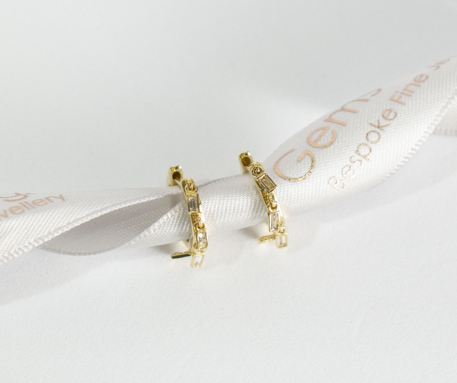 DSC07240_edited_1 Yellow Gold Hexagonal Huggie Earrings with Baguette Diamond Fringe